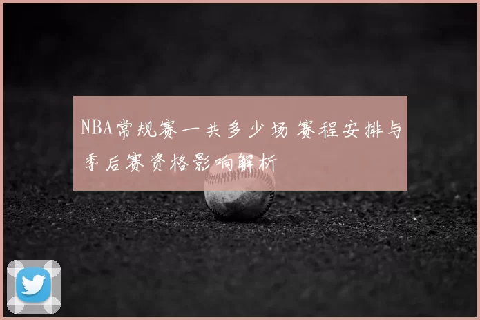 NBA常规赛一共多少场 赛程安排与季后赛资格影响解析
